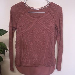 Light Lace Overlay Sweater